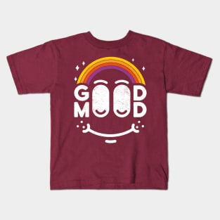 Positive Good Mood Colorful happy face Kids T-Shirt